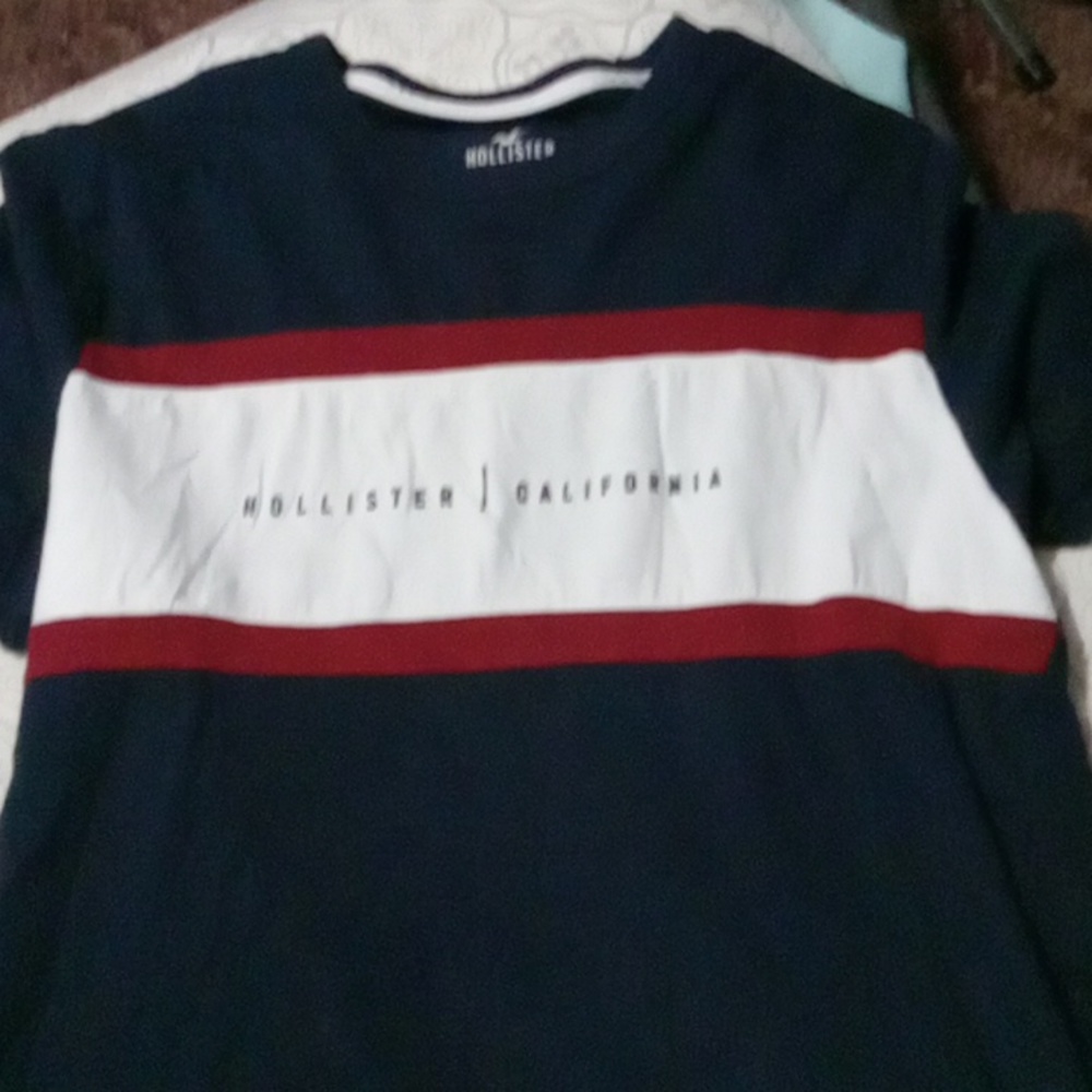 Hollister,large,blue,red and white